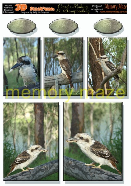 DS0711 kookaburra multi sized toppers min buy 5 cut out with you